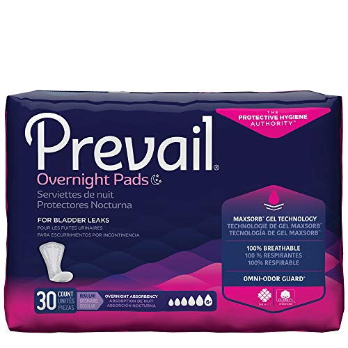 Prevail Overnight Absorbency Incontinence Bladder Control Pads, 3...