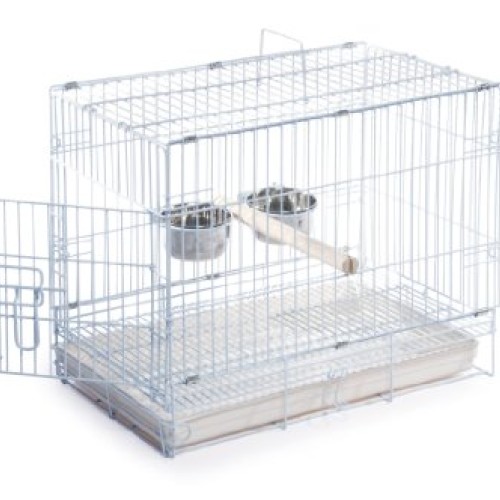 Prevue Hendryx Travel Bird Cage 1305 White, 20-Inch by 12-1/2-Inc...