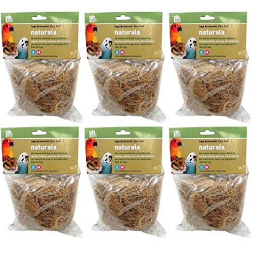 Prevue Pet Products 6 Pack of Coco Bedding for Small/Medium Birds...