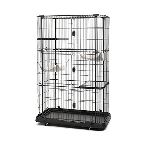 Prevue Pet Products Premium Cat Home With 4 Levels, Black