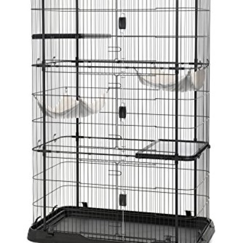 Prevue Pet Products Premium Cat Home With 4 Levels, Black