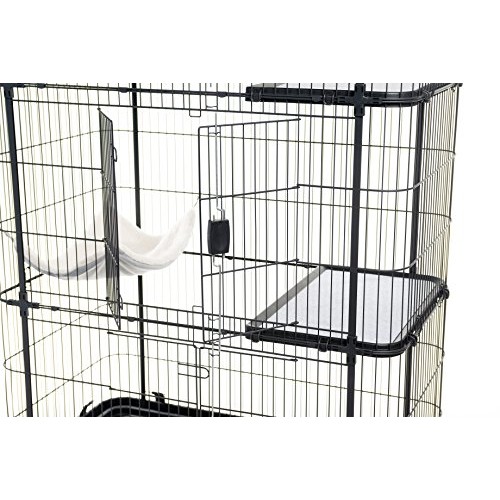 Prevue Pet Products Premium Cat Home With 4 Levels, Black