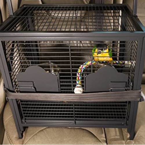 Prevue Pet Products Travel Carrier for Birds, Black
