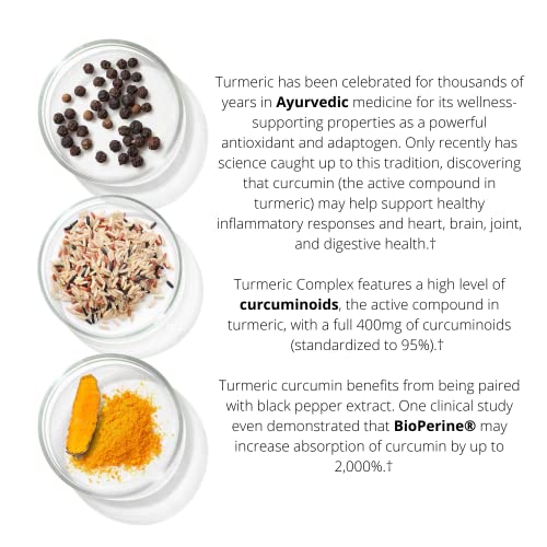 2 Pack, Turmeric Curcumin with Black Pepper, 60 Turmeric Capsules...