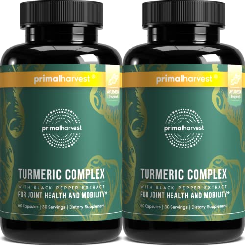 2 Pack, Turmeric Curcumin with Black Pepper, 60 Turmeric Capsules...