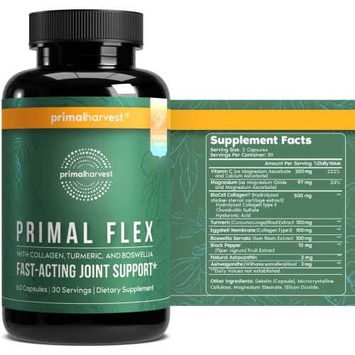 Primal Harvest Primal Flex Joint Supplement with Collagen, Turmer...