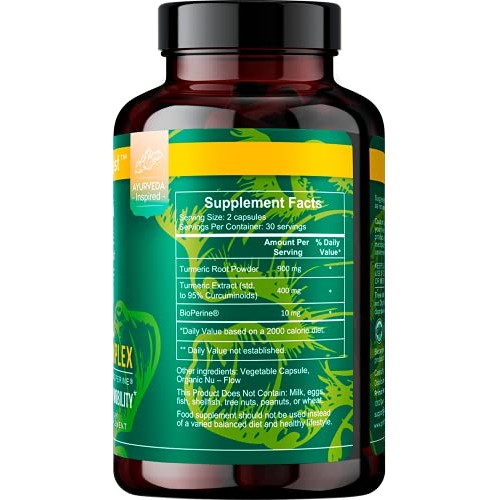 Turmeric Curcumin with Black Pepper BioPerine by Primal Harvest...