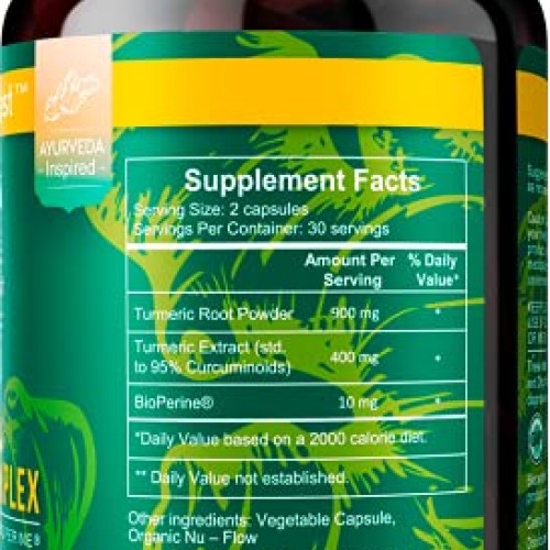 Turmeric Curcumin with Black Pepper BioPerine by Primal Harvest...