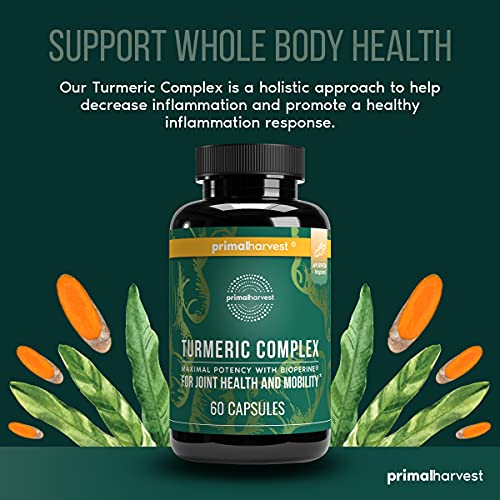 Turmeric Curcumin with Black Pepper BioPerine by Primal Harvest...