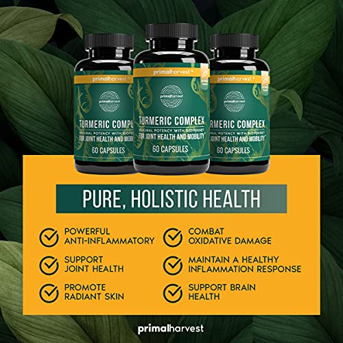 Turmeric Curcumin with Black Pepper BioPerine by Primal Harvest...