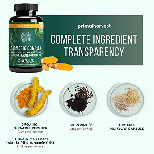 Turmeric Curcumin with Black Pepper BioPerine by Primal Harvest...