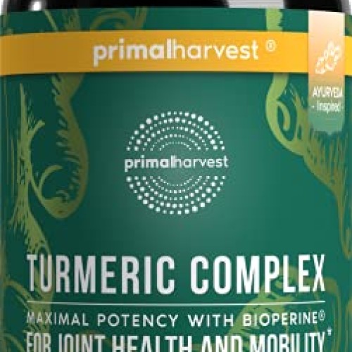 Turmeric Curcumin with Black Pepper BioPerine by Primal Harvest...