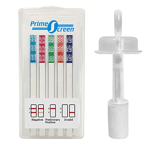 Prime Screen 5 Pack 7 Panel Oral Saliva Drug Test Kit, Employme...