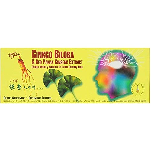 Prince of Peace Ginkgo Biloba & Red Panax Ginseng Extract, 10 Bot...