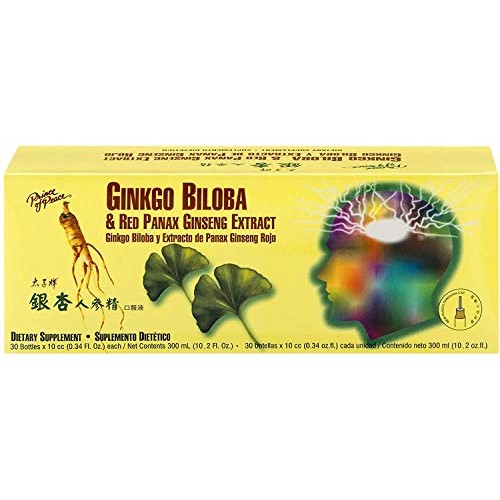 Prince of Peace Ginkgo Biloba & Red Panax Ginseng Extract, 30 Bot...
