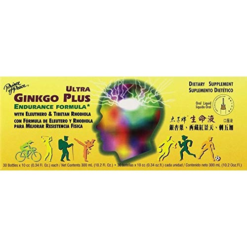 Prince of Peace Ultra Ginkgo Plus, 30 Bottles, 0.34 fl. oz. Each ...