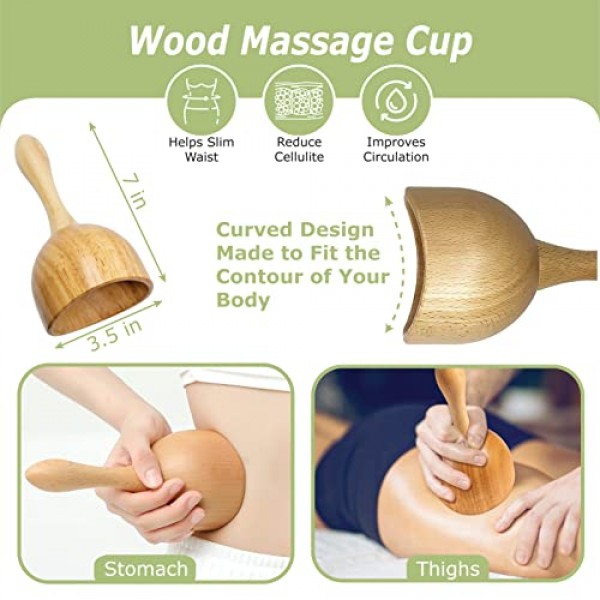 6-in-1 Professional Wood Therapy Massage Tools Maderoterapia Kit ...