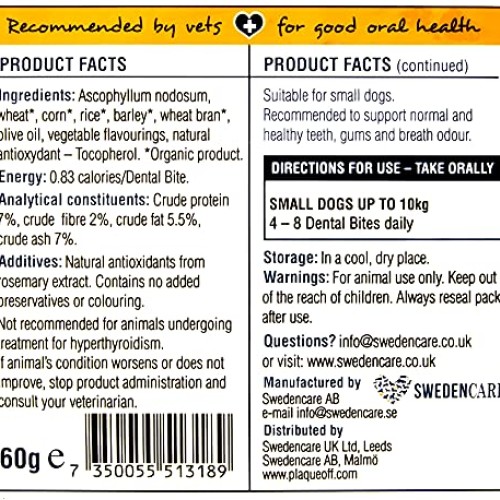 Proden Plaqueoff Animal Dental Bites 60g