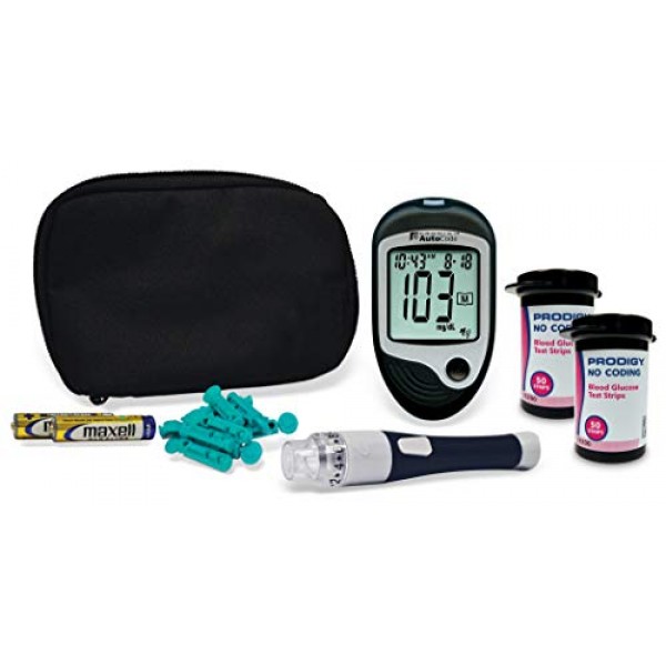 Prodigy Glucose Monitor Kit - Includes Prodigy Meter, 100ct Test ...