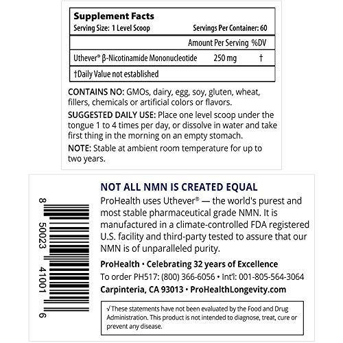 ProHealth Longevity NMN Pro Bundle - Uthever Brand NMN - 1 Bottle...