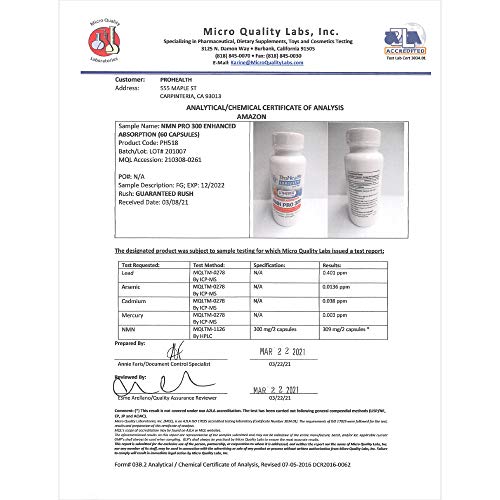 ProHealth Longevity NMN Pro Bundle - Uthever Brand NMN - 1 Bottle...
