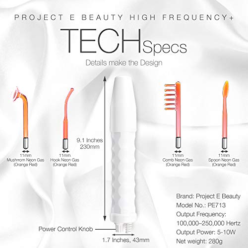Project E Beauty High Frequency Facial Machine | Skin Tightening ...