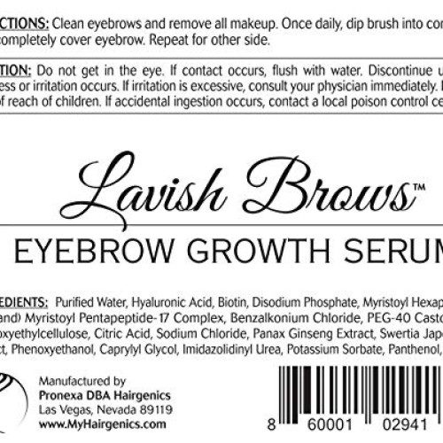 Pronexa Hairgenics Lavish Brows – Eyebrow Growth Enhancer Serum w...