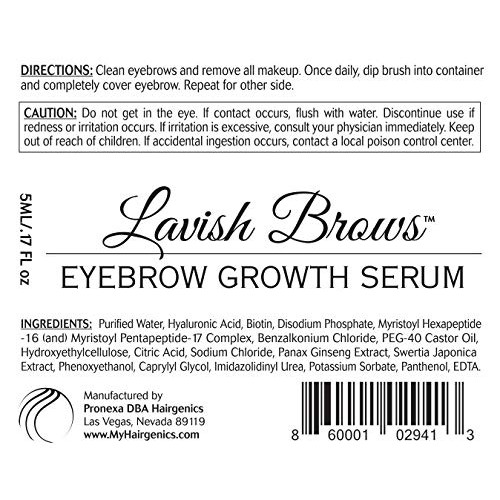 Pronexa Hairgenics Lavish Brows – Eyebrow Growth Enhancer Serum w...