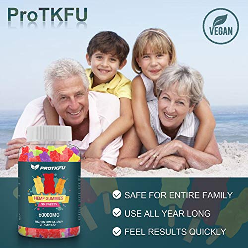 Premium Hemp Gummies 60000mg 90ct by PROTKFU - 100% Natural Hemp ...
