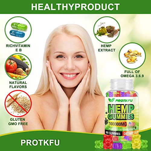 Premium Hemp Oil Gummies 100000mg 60ct by PROTKFU - Hemp Oil Infu...