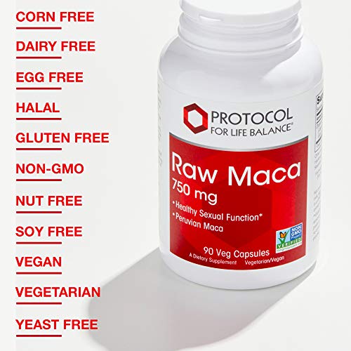 Protocol For Life Balance - Raw Maca 750mg - Supports Healthy Sex...