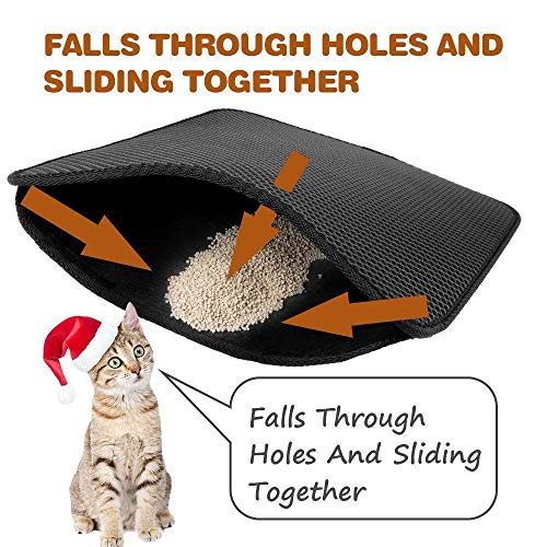 Waterproof Pet Cat Litter Mat Double Layer Litter Cat Bed Pads Tr...