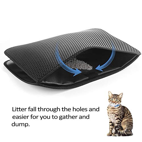 Waterproof Pet Cat Litter Mat Double Layer Litter Cat Bed Pads Tr...