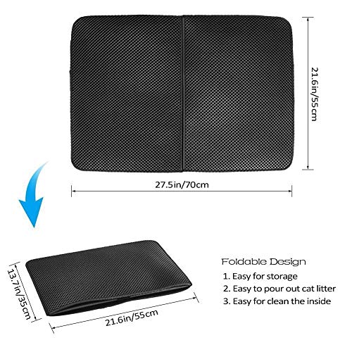 Waterproof Pet Cat Litter Mat Double Layer Litter Cat Bed Pads Tr...