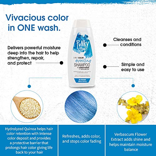 Punky Bluemania 3-in-1 Color Depositing Shampoo & Conditioner wit...
