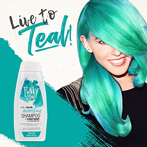 Punky Tealistic 3-in-1 Color Depositing Shampoo & Conditioner wit...
