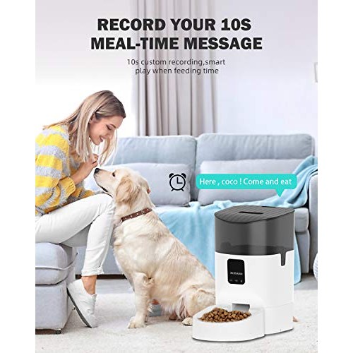 PUPSAND Automatic Cat Feeder 7L Bluetooth Dog Food Dispenser, Tim...