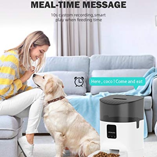 PUPSAND Automatic Cat Feeder 7L Bluetooth Dog Food Dispenser, Tim...