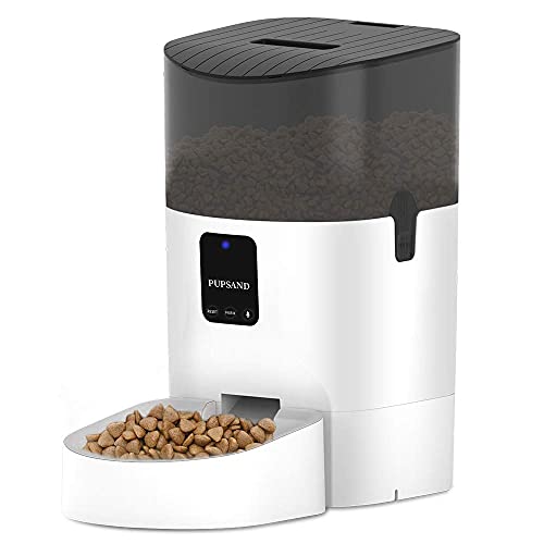 PUPSAND Automatic Cat Feeder 7L Bluetooth Dog Food Dispenser, Tim...