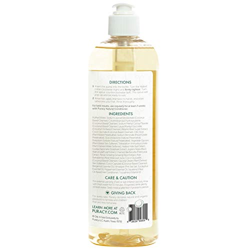 Puracy Natural Daily Shampoo, Sulfate-Free Formula, Safe for All ...
