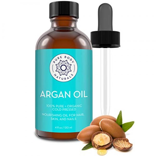 Pure Body Naturals Organic Argan Oil for Skin, Face, Hair & Nails...