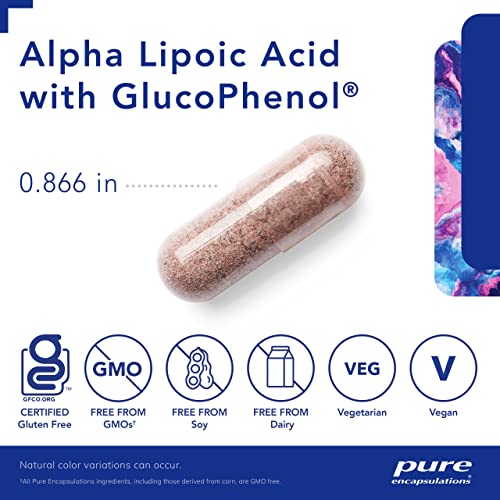 Pure Encapsulations Alpha Lipoic Acid with GlucoPhenol | ALA Supp...