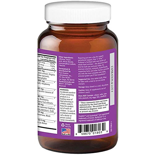 Pure Essence Labs One n Only Prenatal Vitamins - One a Day Multiv...