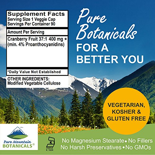 High Potency Cranberry Pills 37:1 Cranberry Concentrate Extract -...