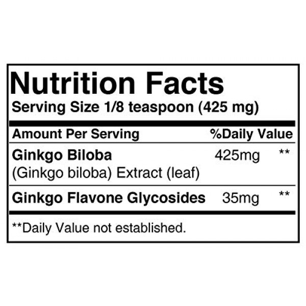 Ginkgo Biloba Powder 1 lb Antioxidants, Support Memory & Concen...