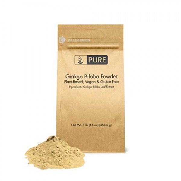 Ginkgo Biloba Powder 1 lb Antioxidants, Support Memory & Concen...