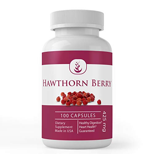 Hawthorn Berry Extract, 100 Capsules, 425mg Serving, Energy Boost...