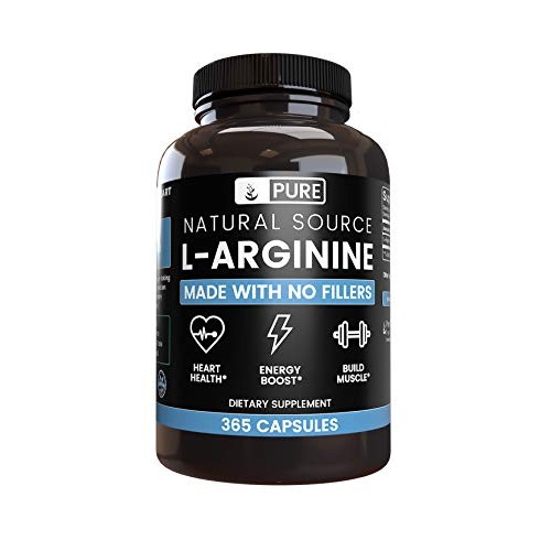 L-Arginine 365 Capsules 6 Month Supply, Nitric Oxide Precursor