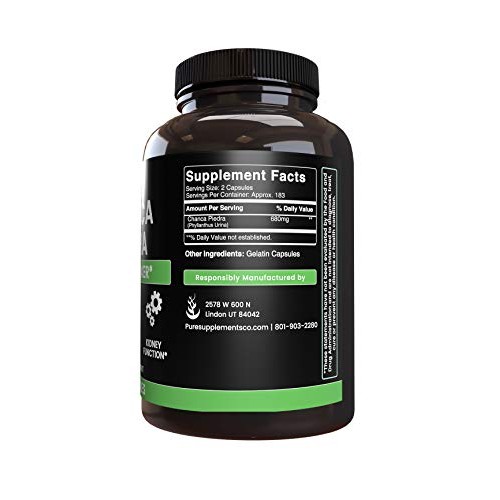 Natural Chanca Piedra Stone Breaker 365 Capsules, 680mg Serving...