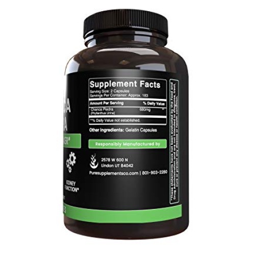 Natural Chanca Piedra Stone Breaker 365 Capsules, 680mg Serving...